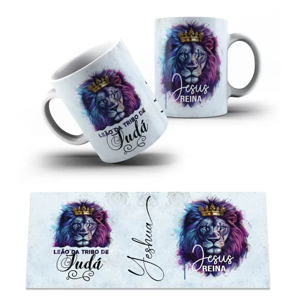 Caneca Evangélica Leão da tribo de Judá - Image 3